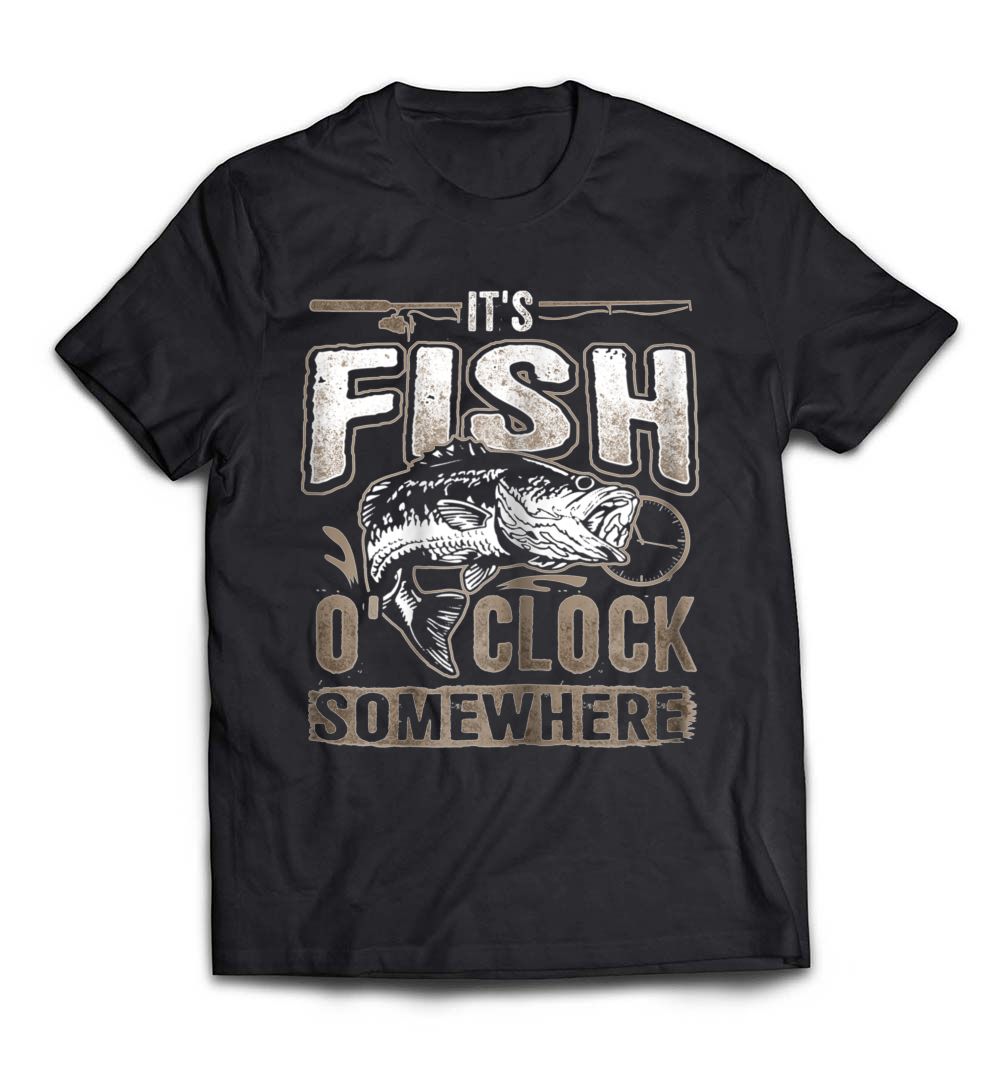 It’s Fish O’clock Somewhere – Funny Fishing T-Shirt: A Playful Celebration of Anglers